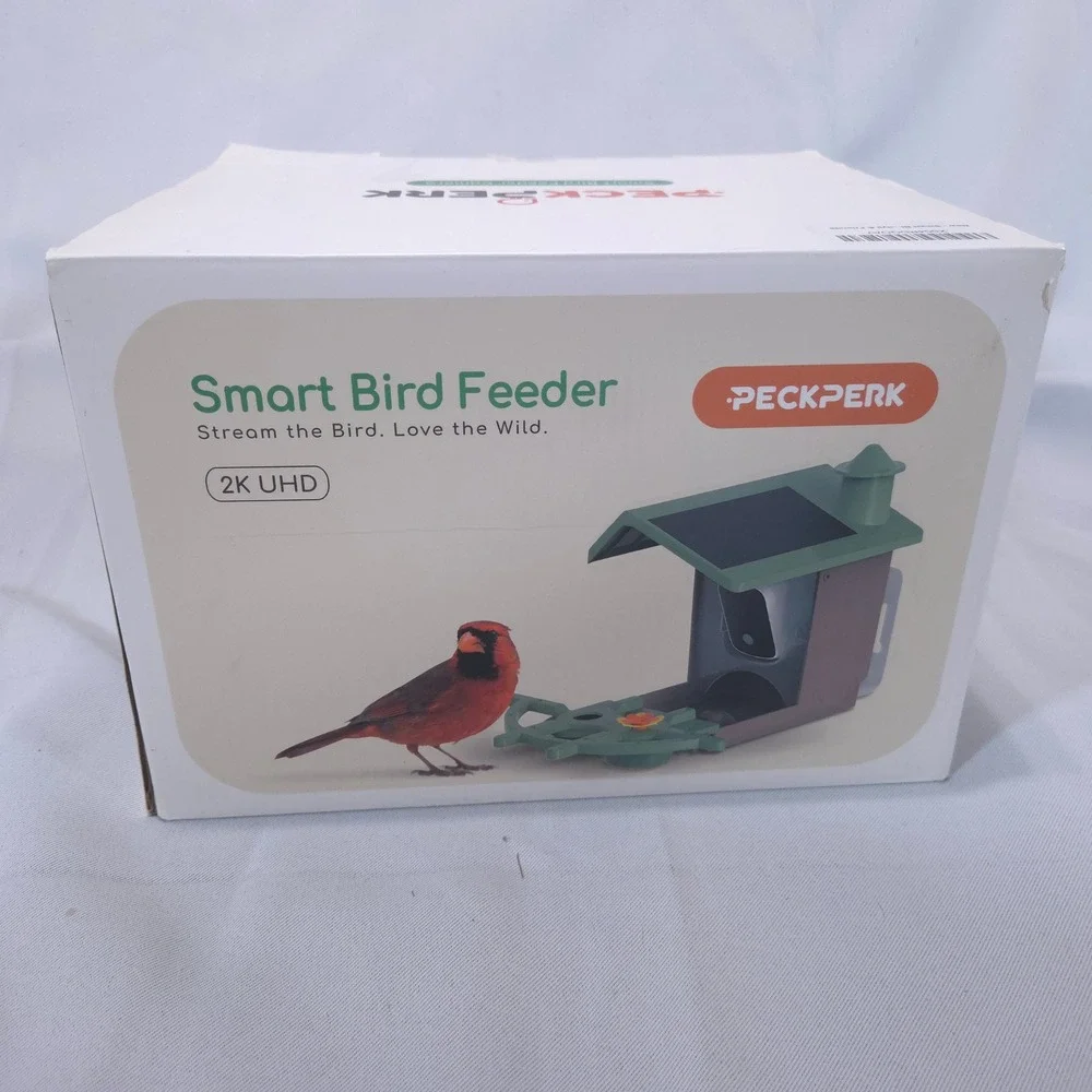 PeckPerk Smart Bird Feeder Solar Panel 2K UHD AI Identification